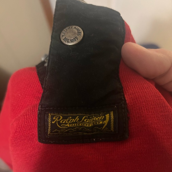 Vintage Polo Ralph Lauren 1/4 Zip Button Pullover Mens Size XL Red Classic - Picture 8 of 8